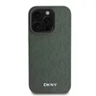 iPhone 16 Pro Zöld DKNY PU Bőr Rácsmintás Magsafe Tok