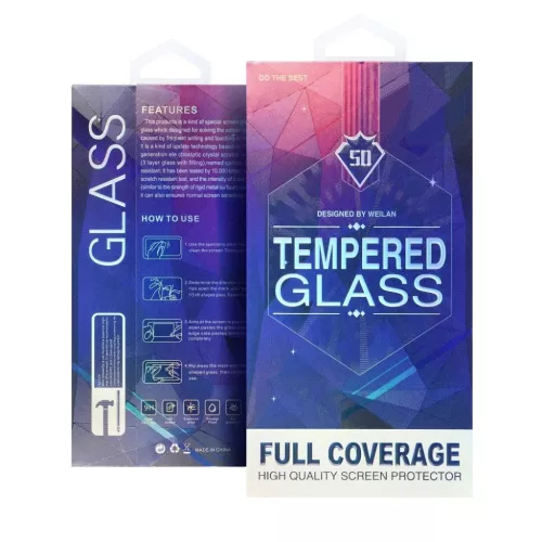 5D Teljes Ragasztású Edzett Üvegfólia - Samsung Galaxy S22 fekete