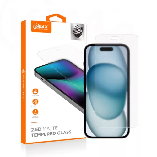 Vmax matt 0.33 mm áttetsző üvegfólia iPhone 16 Plus 6,7"-hoz üvegfólia