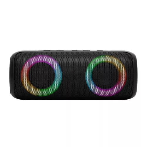 SAL BT2000 boombox, 2x10W, MP3 zenelejátszó, Bluetooth, mélysugárzó, basszus, RGB LED fényjáték, beépített akkumulátor, IPX5