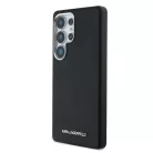 Samsung Galaxy S25 Ultra Karl Lagerfeld PU Saffiano Metal Logo és Keretes tok Fekete tok