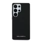 Samsung Galaxy S25 Ultra Karl Lagerfeld PU Saffiano Metal Logo és Keretes tok Fekete tok