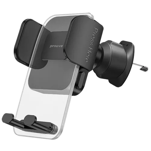 Proove Crystal Clamp Plus szellőzőre erősíthető autós telefontartó fekete