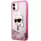 Karl Lagerfeld Glitter Karl Head iPhone 11 tok - Pink