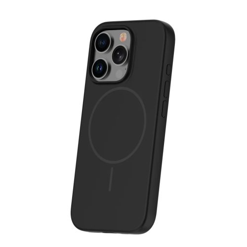 Szilikon Vékony Mag tok iPhone 15 Pro Max 6,7" fekete tok
