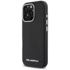 iPhone 16 Pro 6,3" Karl Lagerfeld Hardcase MagSafe FW Saffiano Metal Logo fekete tok