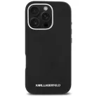 iPhone 16 Pro 6,3" Karl Lagerfeld Hardcase MagSafe FW Saffiano Metal Logo fekete tok