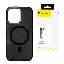   Wozinsky Csillogó MagSafe kompatibilitással Samsung Galaxy S25 Ultra - Fekete csillogós tok