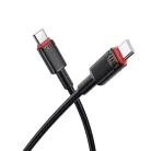Borofone Kábel BX110 Beneficio - Type C to Type C - 60W 3A 1 méter fekete