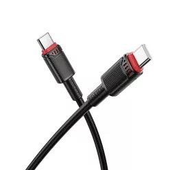   Borofone Kábel BX110 Beneficio - Type C to Type C - 60W 3A 1 méter fekete