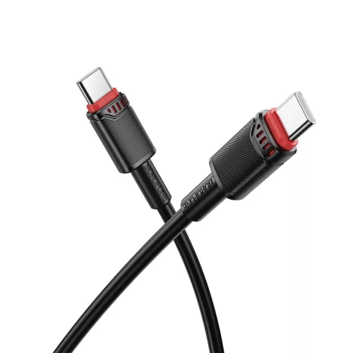Borofone Kábel BX110 Beneficio - Type C to Type C - 60W 3A 1 méter fekete