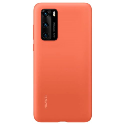 Eredeti Huawei P40 tok - Szilikon védőtok (51993725) NARANCSSÁRGA