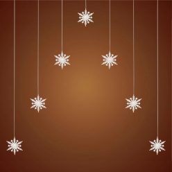   Home KAF7WW akril hópehely fényfüggöny, kül- és beltéri kivitel, 7 db melegfehér LED, szélesség 1,2 m