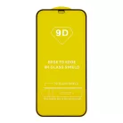 9D edzett üveg iPhone 15 6,1" fekete keret üvegfólia