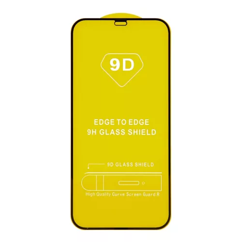9D edzett üveg iPhone 15 6,1" fekete keret üvegfólia