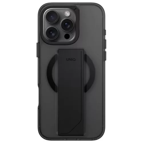 Uniq Heldro Max iPhone 16 Pro 6.3" Magclick töltőtok fekete/ködszürke tok