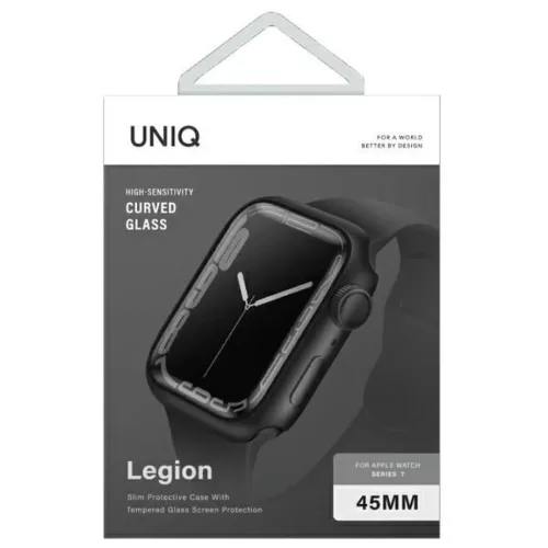 Uniq Legion tok Apple Watch Series 7/8/9 45mm fekete/fekete