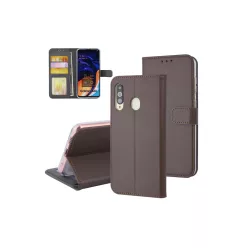 Fliptok kártyatartóval Samsung A60 barna