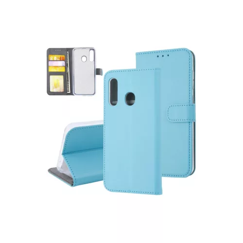 Fliptok kártyatartóval Samsung M40 világoskék