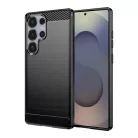 Techsuit - Szénszálas Szilikon - Samsung Galaxy S25 Ultra - Fekete tok