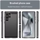 Techsuit - Szénszálas Szilikon - Samsung Galaxy S25 Ultra - Fekete tok