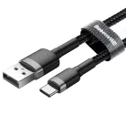 Baseus Cafule Nylon harisnyázott USB/USB-Type C kábel QC3.0 2A 3m fekete