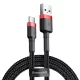 Baseus Cafule Nylon harisnyázott USB/USB-Type C kábel QC3.0 2A 3m fekete/piros
