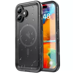 ShellBox - Vízálló IP68 Tok - iPhone 16 - Fekete tok