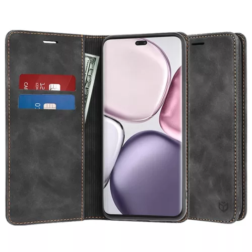 Honor Magic7 Lite / X9c Fekete Techsuit Kényelmes Borítás tok