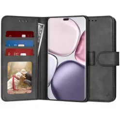 Honor Magic7 Lite / X9c Fekete Techsuit Naplókönyv tok