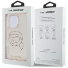 IPHONE 16 Pro rózsaszín KARL LAGERFELD tok KLHCP16LHKHDCELP (IML Rhinestones S K Head)