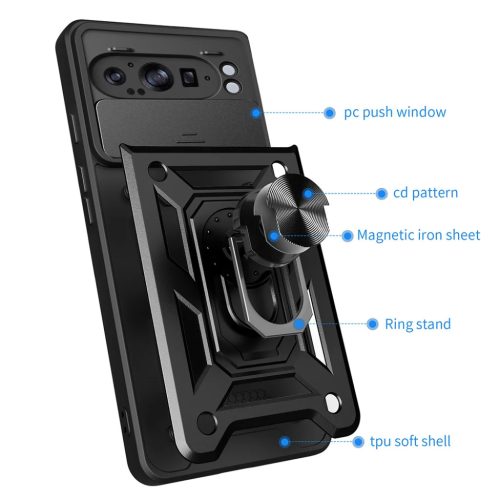 Techsuit - CamShield sorozat - Google Pixel 9 Pro XL - Fekete tok