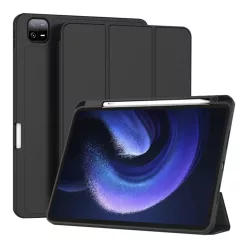   Techsuit - Flex Trifold (ceruzatartóval) - Xiaomi Pad 6 / Pad 6 Pro - Fekete tok
