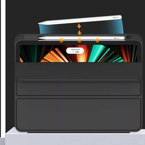 Techsuit - Flex Trifold (ceruzatartóval) - Xiaomi Pad 6 / Pad 6 Pro - Fekete tok