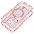 CLEAR MAG COVER tok kompatibilis MagSafe-fel SAMSUNG S25 Ultra rózsaszín csillámos