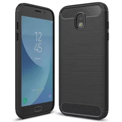   Techsuit - Szén Szilikon - Samsung Galaxy J7 2017 - Fekete tok
