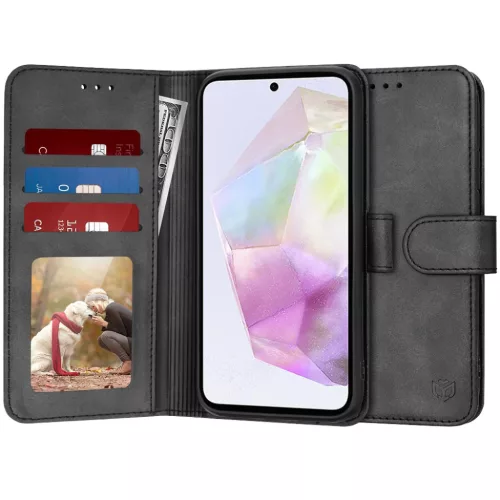 Techsuit - Napló Könyv - Samsung Galaxy A35 5G - Fekete tok