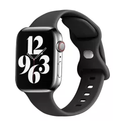   Techsuit - Óraszíj (W031) - Apple Watch 1/2/3/4/5/6/7/8/9/10/SE/SE 2 (38/40/41/42mm) - Fekete