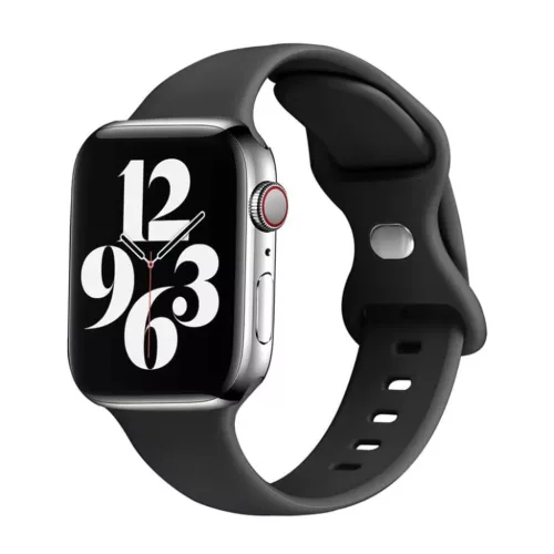 Techsuit - Óraszíj (W031) - Apple Watch 1/2/3/4/5/6/7/8/9/10/SE/SE 2 (38/40/41/42mm) - Fekete