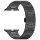 Techsuit - 32mm-es Óraszíj (W052) - Apple Watch 1/2/3/4/5/6/7/8/9/10/SE/SE 2 (38/40/41/42mm) - Fekete