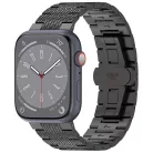 Techsuit - 32mm-es Óraszíj (W052) - Apple Watch 1/2/3/4/5/6/7/8/9/10/SE/SE 2 (38/40/41/42mm) - Fekete