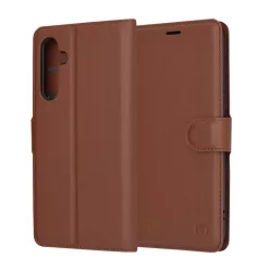 Techsuit - Bőr Folio - Samsung Galaxy A54 - Barna tok