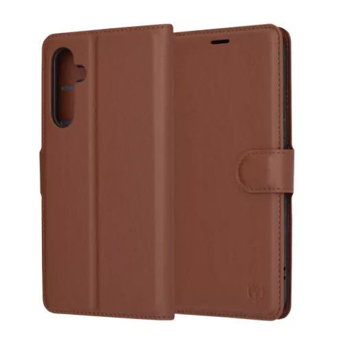 Techsuit - Bőr Folio - Samsung Galaxy A54 - Barna tok