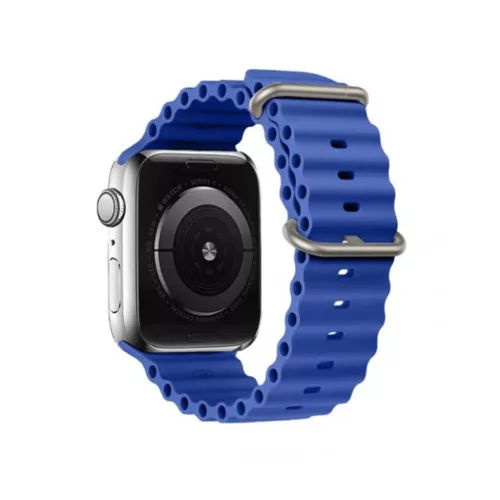 Techsuit - Óraszíj (W038) - Apple Watch 1/2/3/4/5/6/7/8/9/10/SE/SE 2 (38/40/41/42mm) - Kék