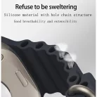 Techsuit - Óraszíj (W038) - Apple Watch 1/2/3/4/5/6/7/8/9/10/SE/SE 2 (38/40/41/42mm) - Kék