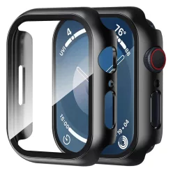   Techsuit - Defense360 Pro + Képernyővédő - Apple Watch 7 (45mm) - Fekete tok