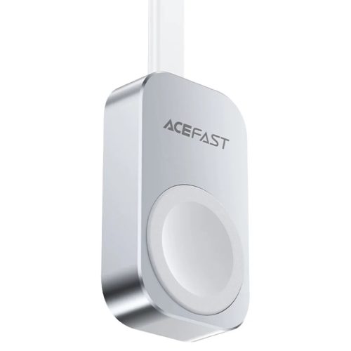 Acefast - Okosóra Vezeték nélküli Töltő (E21) - iWatch-hoz, 5W, Type-C Kábellel, Széleskörű Kompatibilitás, Hordozható - Ezüst