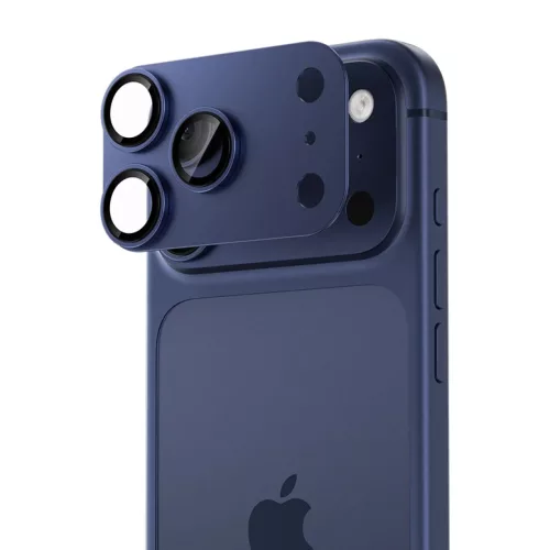 Benks Edzett üveg Glass Warrior Fém Integrált Lencsevédő (C070) iPhone 17 Pro Max (3 lencse) kék üvegfólia
