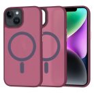 Techsuit - HaloFrost MagSafe Sorozat - iPhone 14 - Bordó tok