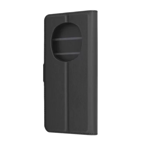 Honor Magic7 Pro Techsuit Leather Folio bőr fliptok fekete
